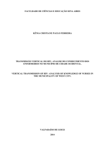 Transmissão Vertical do HIV - Analise do