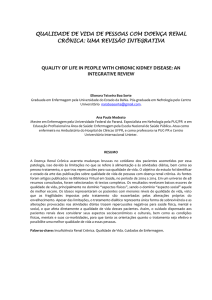 qualidade de vida de pessoas com doença renal crônica