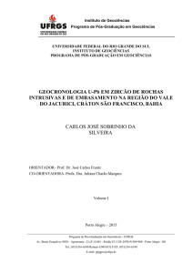 GEOCRONOLOGIA U-Pb EM ZIRCÃO DE ROCHAS INTRUSIVAS E