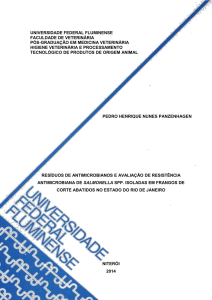 RESÍDUOS DE ANTIMICROBIANOS E AVALIAÇÃO DE