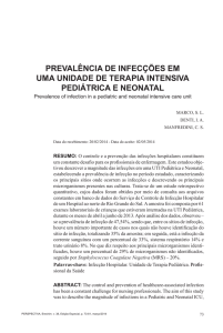 prevalência de infecções em uma unidade de