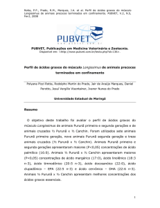 Perfil de ácidos graxos do músculo Longissimus de