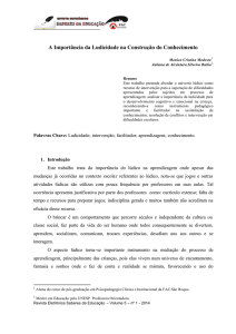 A Importância da Ludicidade na Construção do