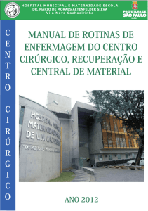 manual de rotinas de enfermagem do centro - BVS SMS-SP