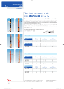 Terminais termorretrácteis para alta tensão até 72 kV