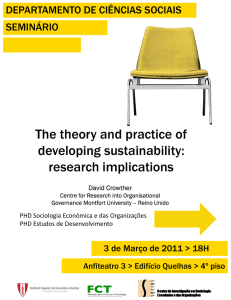 The theory and practice of developing sustainability: research