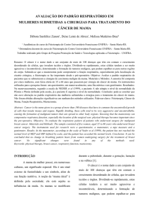 avaliação do padrão respiratório em mulheres submetidas a