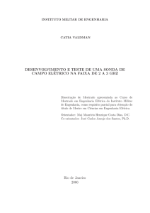 DESENVOLVIMENTO E TESTE DE UMA SONDA DE CAMPO