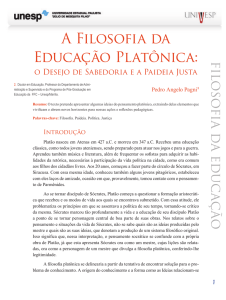 a filosofia da educação Platônica
