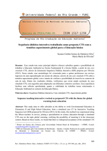 Sequência didática interativa trabalhada como proposta