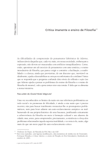 Crítica imanente e ensino de Filosofia**