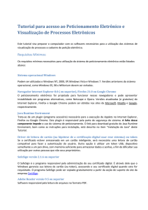 Tutorial para acesso ao Peticionamento Eletrônico e