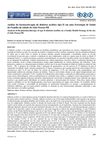 Análise da farmacoterapia do diabetes mellitus tipo II em uma