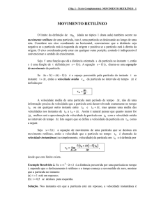 movimento retilíneo - Instituto UFC Virtual