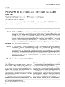 Tratamento de depressão em indivíduos infectados pelo