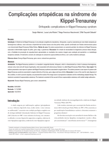 Complicações ortopédicas na síndrome de Klippel