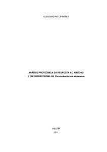 Análise Proteômica da Resposta ao Arsênio e do Exoproteoma de