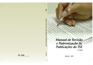 Manual de Revisão e Padronização de Publicações do TSE