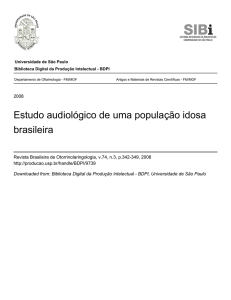 Estudo audiológico de uma população idosa brasileira