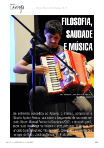 filosofia, saudade e música