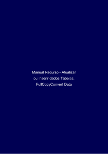 Manual Recurso - Atualizar ou Inserir dados Tabelas