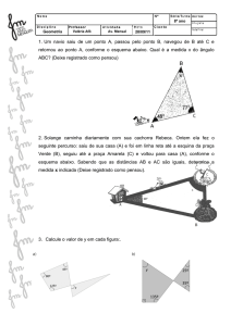 1. Um navio saiu de um ponto A, passou pelo ponto B, navegou de