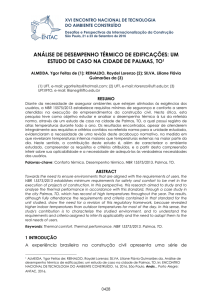 análise de desempenho térmico de edificações: um estudo