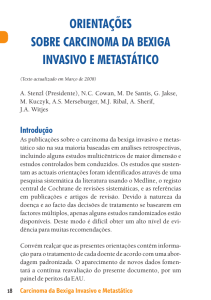 orientações sobre carcinoma da bexiga invasivo e metastático