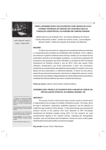 perfil epidemiológico das pacientes com câncer de colo