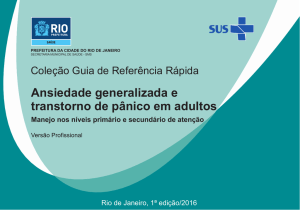 Ansiedade generalizada e transtorno de pânico em adultos