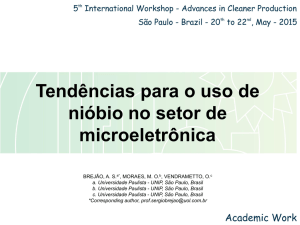 Tendências para o uso de nióbio no setor de microeletrônica