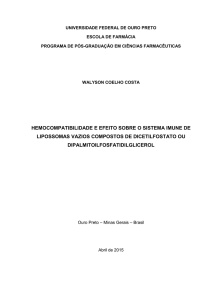 hemocompatibilidade e efeito sobre o sistema imune de lipossomas