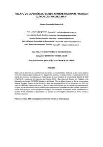 relato de experiência: curso autoinstrucional “manejo clínico