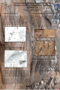 Caracterização geológica e estrutural dos filonitos e quartzo