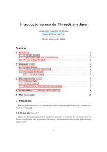 Introduç˜ao ao uso de Threads em Java - IME-USP