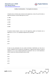 Matemática para o ENEM Prof. Rômulo Garcia Análise