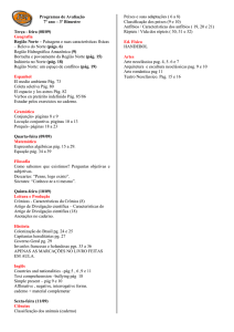 Programas de Avaliação 7º ano – 3º Bimestre Terça