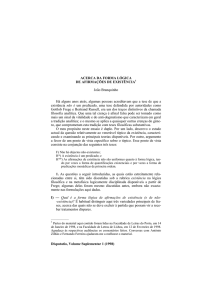 Disputatio, Volume Suplementar 1 (1998) ACERCA DA FORMA