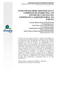 estratégias mercadológicas e o composto de marketing