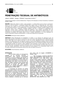 PENETRAÇÃO TECIDUAL DE ANTIBIÓTICOS