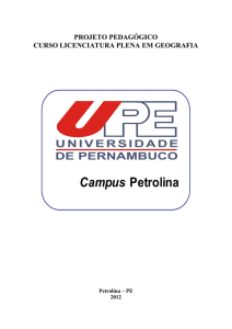 PROJETO DE CURSO GEOGRAFIA UPE GARANHUNS