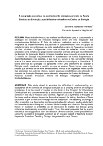 A integração conceitual do conhecimento biológico por