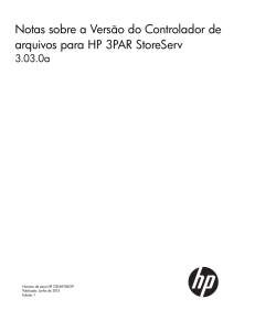 Notas sobre a Versão do Controlador de arquivos para HP 3PAR
