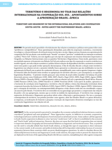 território e hegemonia no tear das relações das