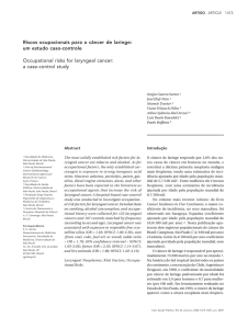 Riscos ocupacionais para o câncer de laringe