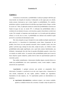 Estatística II Capítulo 1 - Faculdade Machado Sobrinho