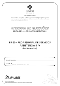 PROFISSIONAL DE SERVIÇOS ASSISTENCIAIS IV