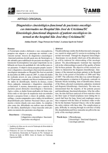 Diagnóstico cinesiológico-funcional de pacientes oncológi