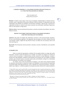 A MOEDA IMPORTA? A MACROECONOMIA PÓS