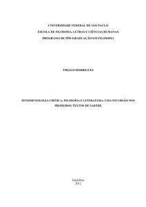 Fenomenologia Crítica, Filosofia e Literatura